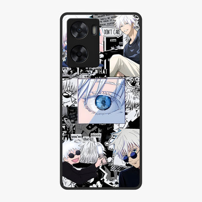 Infinity Sorcerer Chaos Glass Case showing flat back view with mystical sorcerer themed artwork and glossy glass finish.