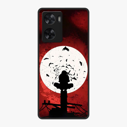 Itachi Limited Edition Naruto Anime Glass Case showing flat back view with iconic anime character artwork and glossy glass finish.