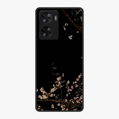 Petal Moon Light With Custom Name Glass Case showing flat back view with floral moonlight artwork and personalized name design.