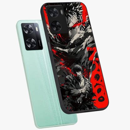 Demon Sword Resolve Glass Case displayed in angled mockup highlighting powerful demon sword illustration with dark fantasy aesthetic.