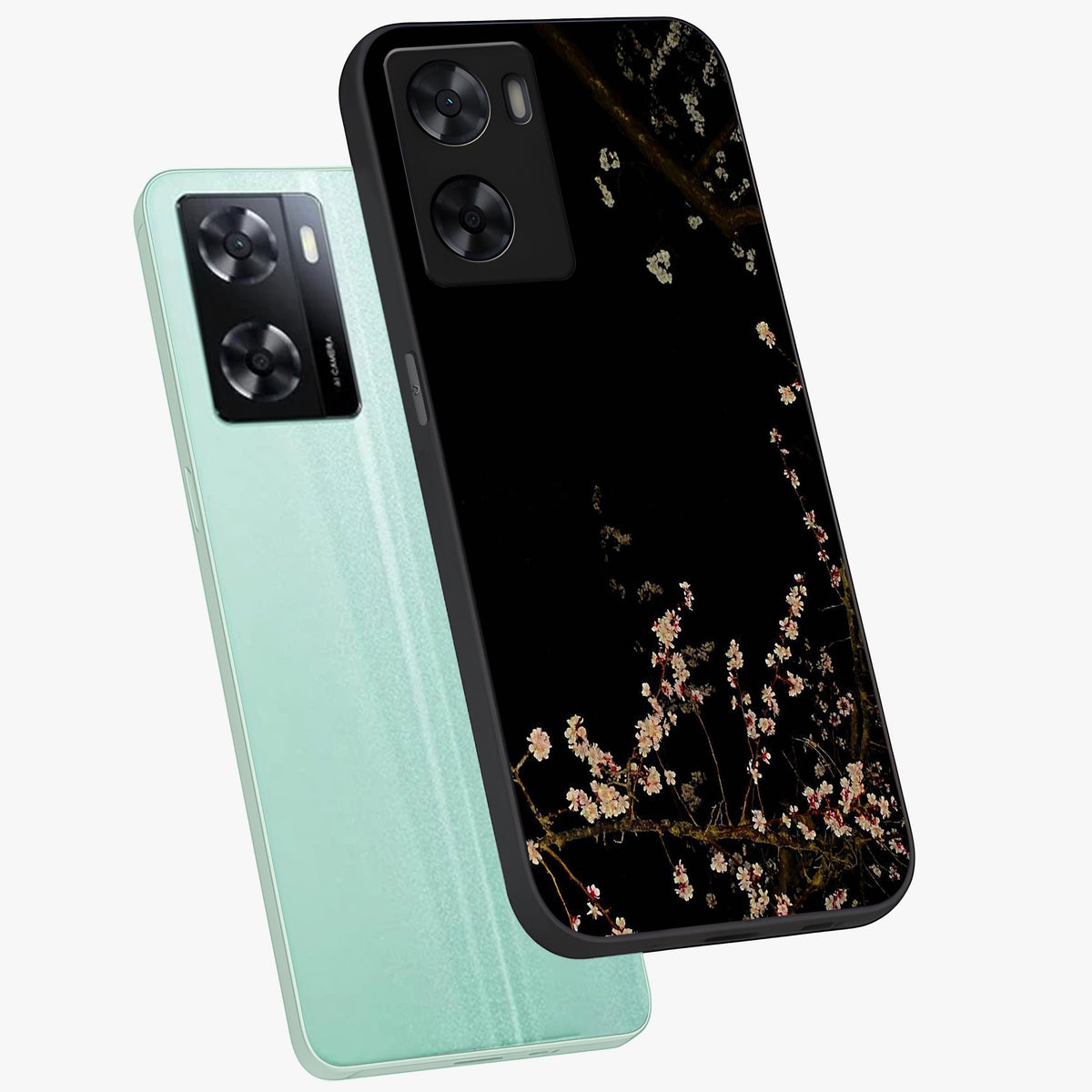 Petal Moon Light With Custom Name Glass Case displayed in angled mockup highlighting delicate petal design with custom name feature.