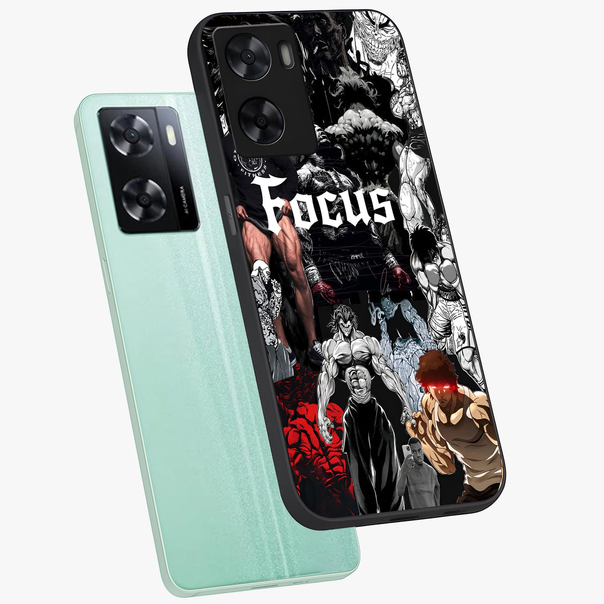 Relentless Power Focus Glass Case displayed in angled mockup highlighting bold statement design with modern aesthetic style.