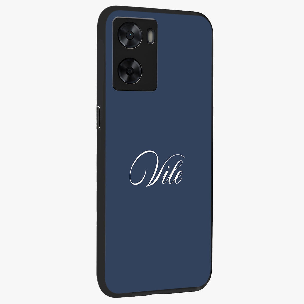 Blue Vintage Floral Pattern Glass Case displayed in angled mockup highlighting classic blue floral pattern and retro aesthetic design.