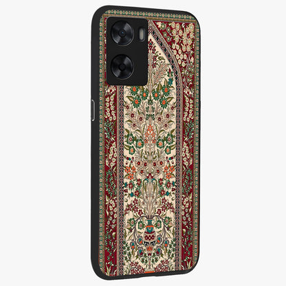 Persian Inspired Glass Case upright view showcasing decorative Persian artwork with rich heritage theme.