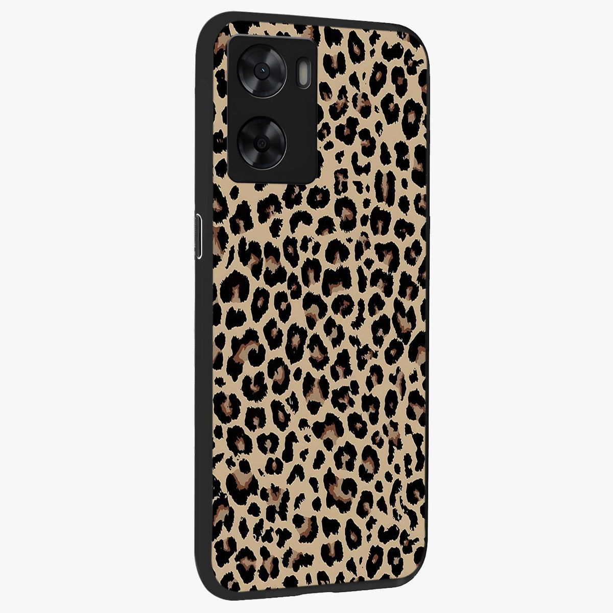 Savage Chic Pattern Glass Case upright view showcasing trendy decorative artwork with edgy fashion theme.