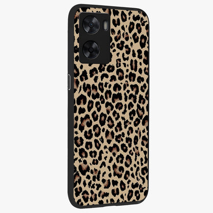 Savage Chic Pattern Glass Case upright view showcasing trendy decorative artwork with edgy fashion theme.