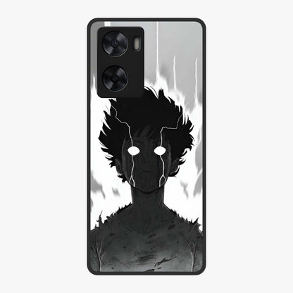 Awakened Inner Rage Glass Case showing flat back view with intense artistic artwork and glossy glass finish.