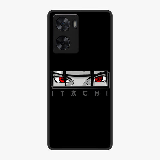 Scarlet Gaze Dominance Glass Case showing flat back view with striking red themed artwork and glossy glass finish.