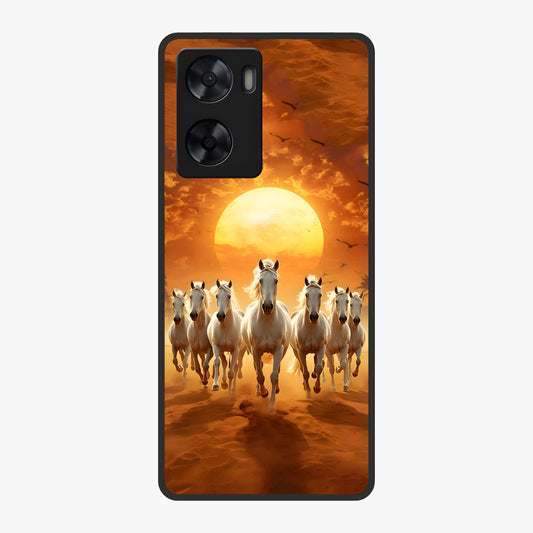 Wild Sunset Majesty Glass Case showing flat back view with majestic sunset landscape artwork and glossy glass finish.