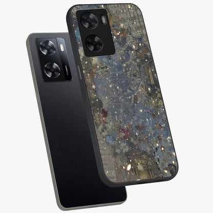 Aesthetic Astrolophia Glass Case displayed in angled mockup highlighting artistic aesthetic elements and smooth glass surface.