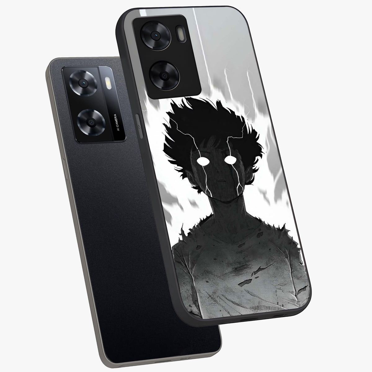 Awakened Inner Rage Glass Case displayed in angled mockup highlighting powerful graphic design and bold artistic theme.