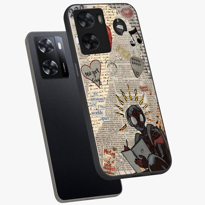 City Dream Sketch Glass Case displayed in angled mockup highlighting minimal city illustration with aesthetic sketch style.