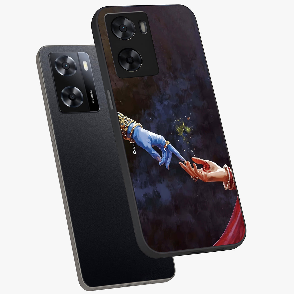 Divine Touch Eternal Glass Case displayed in angled mockup highlighting elegant divine inspired design with calm aesthetic style.