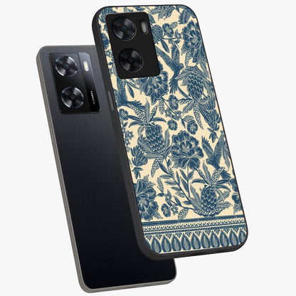 Heirloom Wild Bloom Glass Case displayed in angled mockup highlighting botanical bloom design with classic aesthetic style.