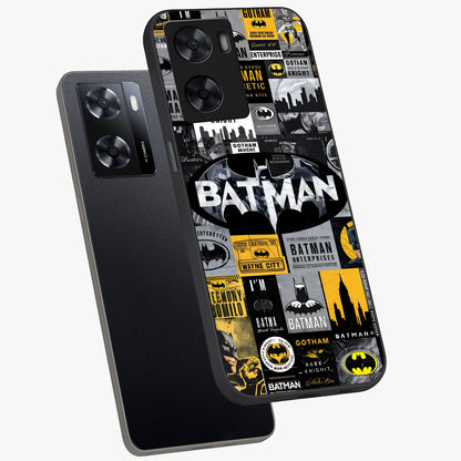 Knight Gotham Rise Glass Case displayed in angled mockup highlighting powerful knight silhouette design with dramatic aesthetic.