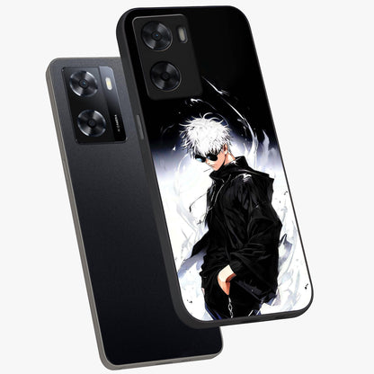 Limitless Shadow King Glass Case displayed in angled mockup highlighting dramatic dark hero design with intense aesthetic.