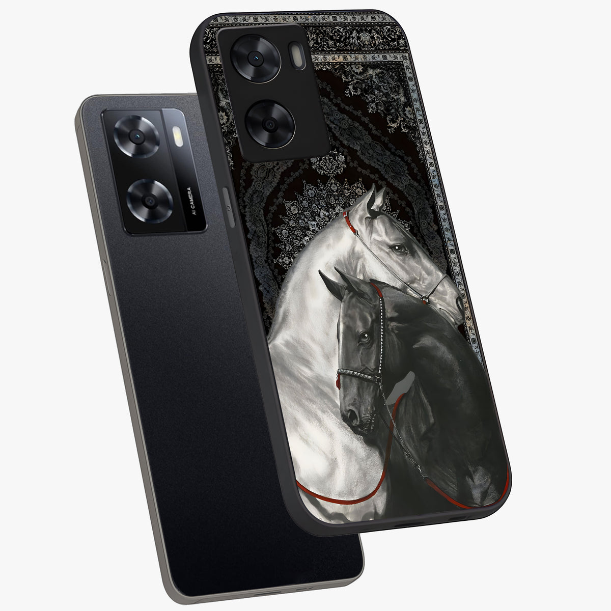 Majestic Ride Legacy Glass Case displayed in angled mockup highlighting sleek vehicle design with bold racing aesthetic.