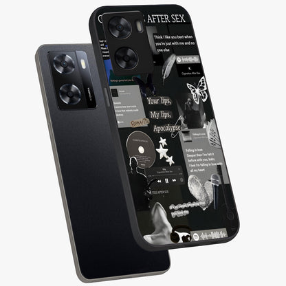 Midnight Love Echo Glass Case displayed in angled mockup highlighting elegant love inspired design with deep aesthetic style.