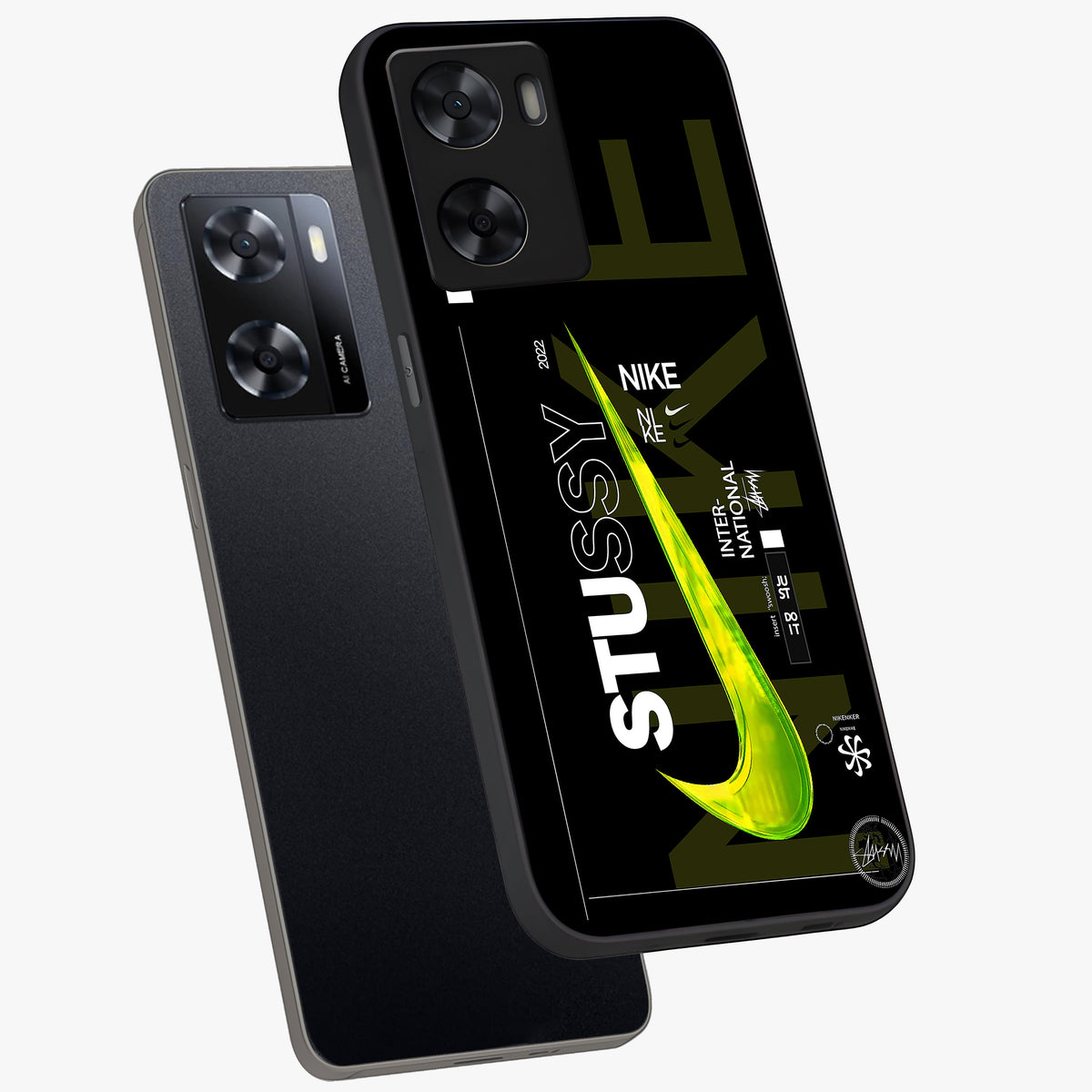 Neon Street Edition Glass Case displayed in angled mockup highlighting vibrant urban design with bold street aesthetic.