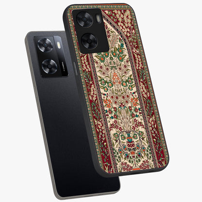 Persian Inspired Glass Case displayed in angled mockup highlighting intricate traditional design with elegant cultural aesthetic.
