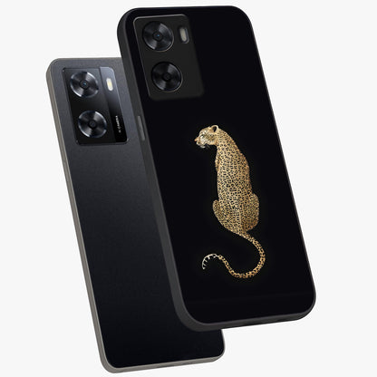 Regal Leopard Glass Case displayed in angled mockup highlighting powerful animal illustration with stylish wild aesthetic.