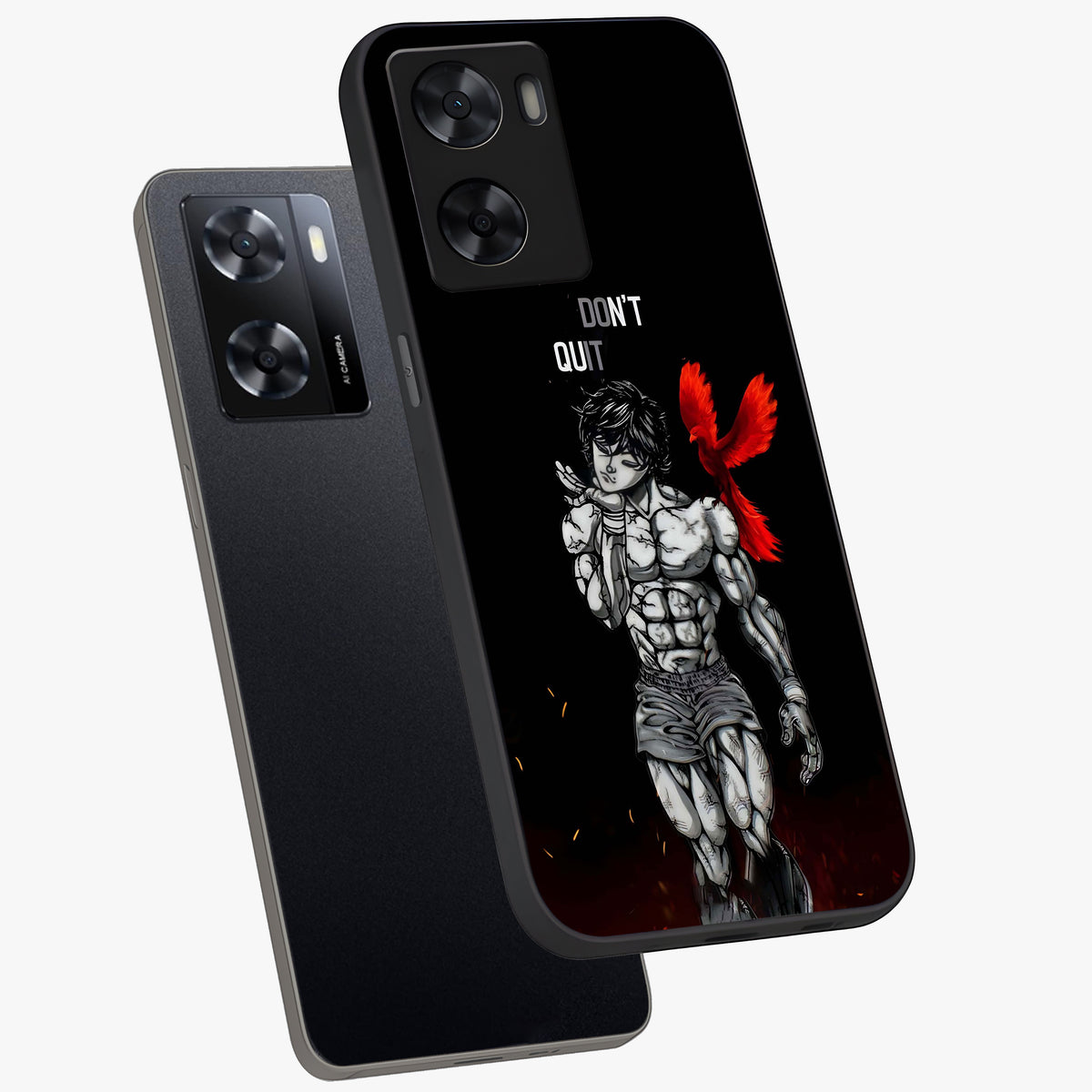 Rise Beyond Limits Glass Case displayed in angled mockup highlighting inspiring message design with modern aesthetic style.