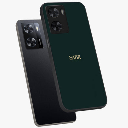 Sabr Minimal Patience Glass Case displayed in angled mockup highlighting simple inspirational design with clean aesthetic style.