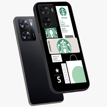 Starbucks Mocha Glass Case displayed in angled mockup highlighting stylish mocha themed design with cozy café aesthetic.