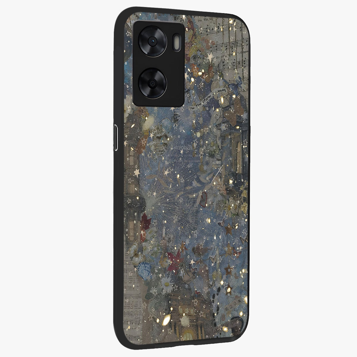 Aesthetic Astrolophia Glass Case upright view showcasing soft aesthetic theme with stylish modern look.