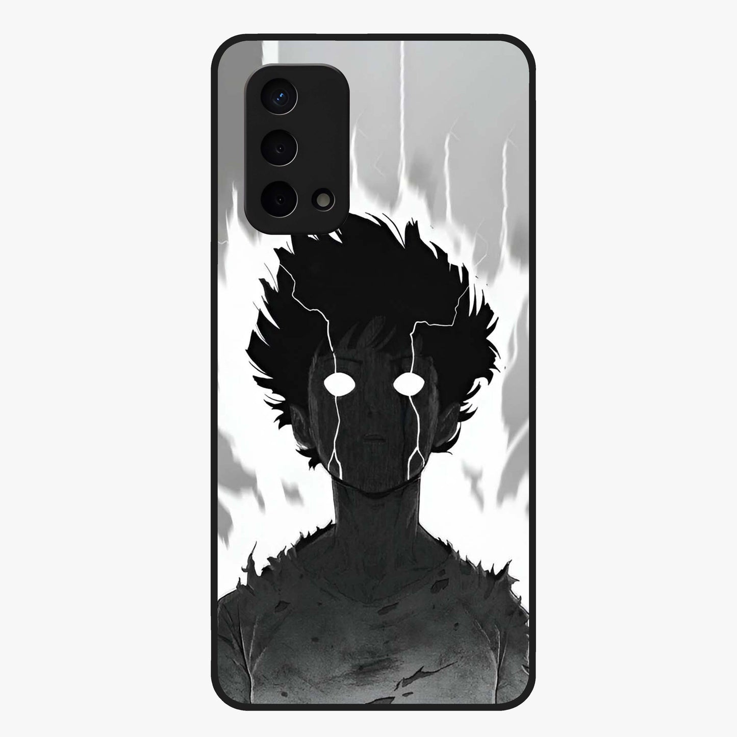 Awakened Inner Rage Glass Case showing flat back view with intense artistic artwork and glossy glass finish.