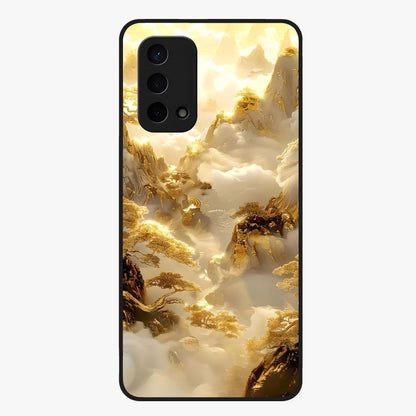 Gates Of Illumination Glass Case showing flat back view with mystical illuminated gate artwork and glossy glass finish.
