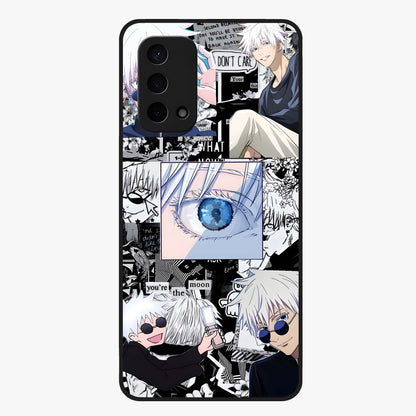 Infinity Sorcerer Chaos Glass Case showing flat back view with mystical sorcerer themed artwork and glossy glass finish.