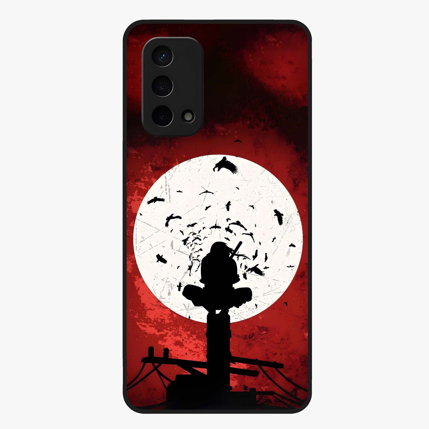 Itachi Limited Edition Naruto Anime Glass Case showing flat back view with iconic anime character artwork and glossy glass finish.