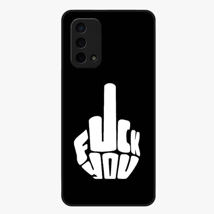 Rebel Mode On Glass Case showing flat back view with bold rebellious typography artwork and glossy glass finish.