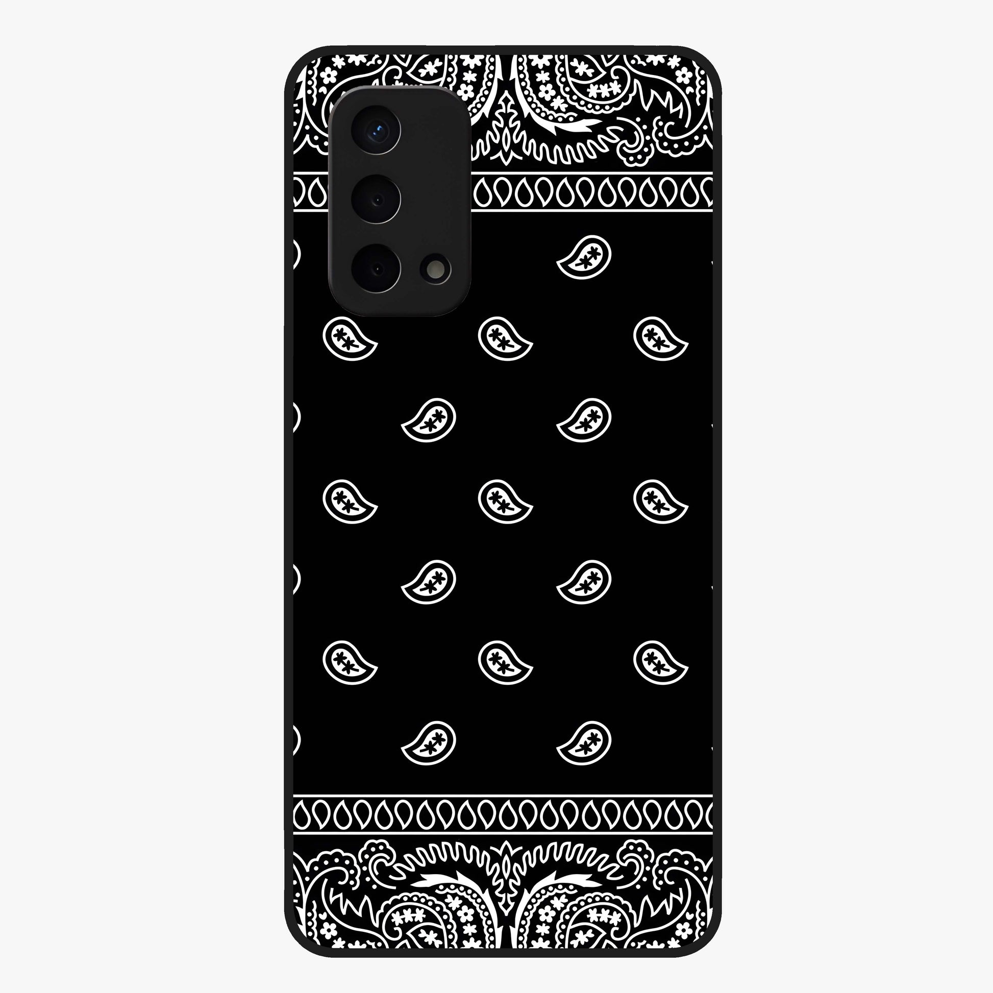 Retro Rebel Threads Glass Case showing flat back view with vintage street style artwork and glossy glass finish.