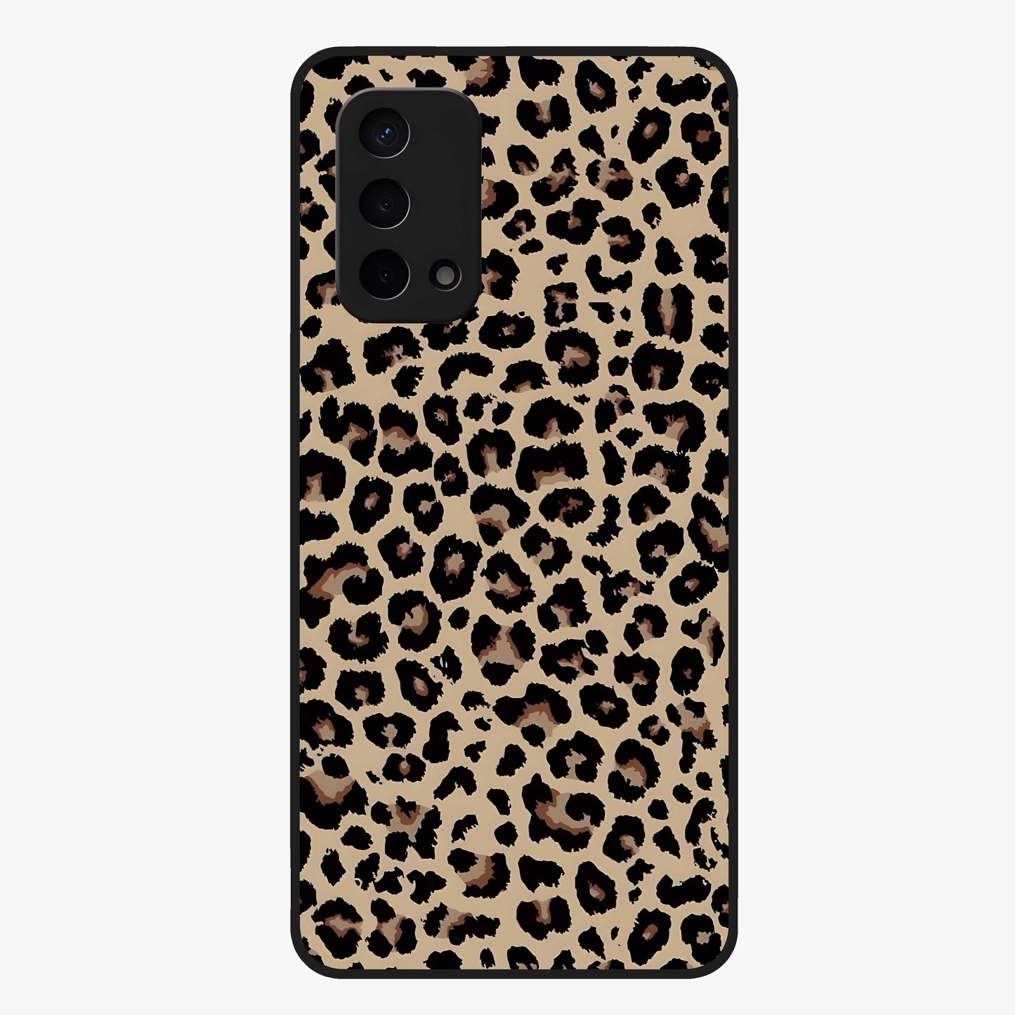 Savage Chic Pattern Glass Case showing flat back view with stylish patterned artwork and glossy glass finish.