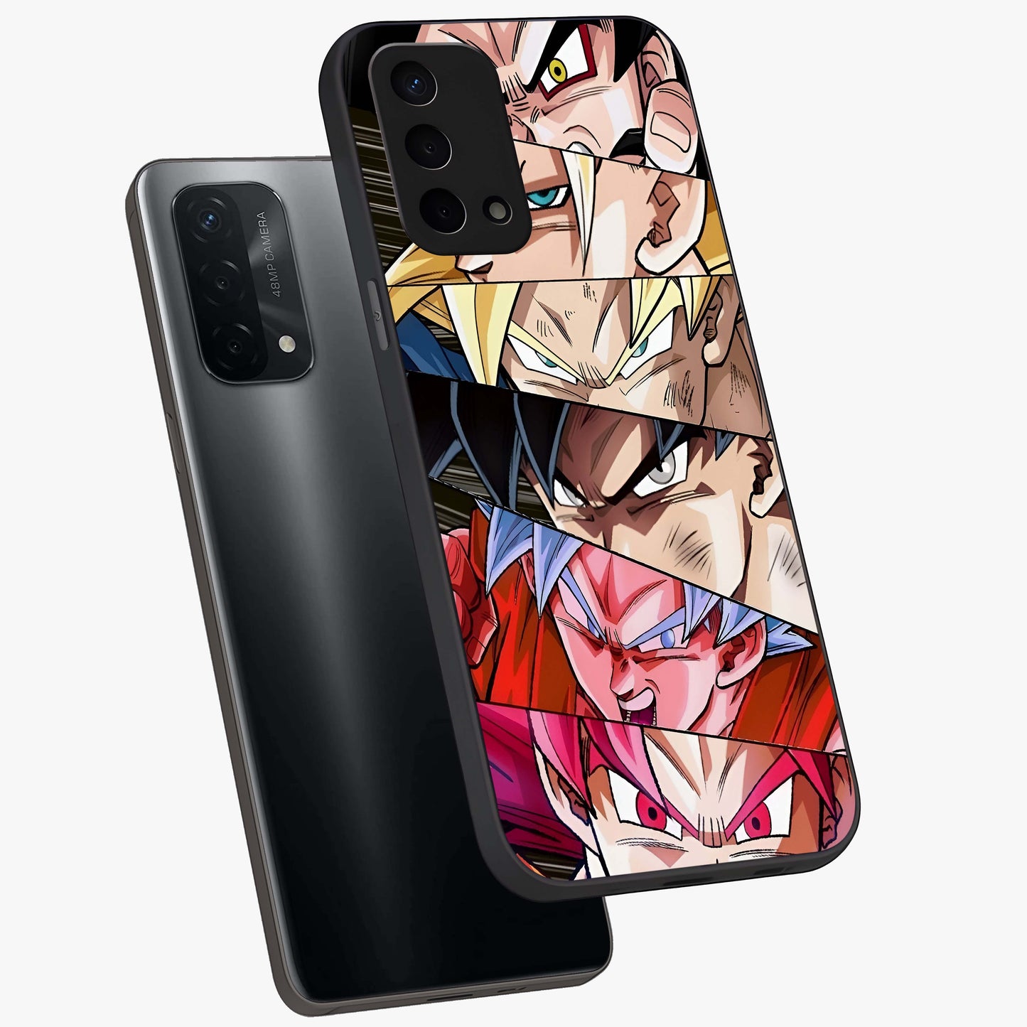 Anime Character Glass Case displayed in angled mockup highlighting colorful anime character illustration.