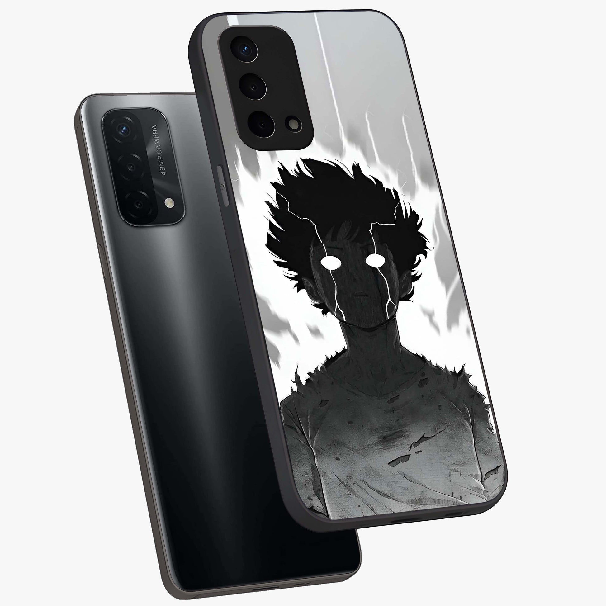Awakened Inner Rage Glass Case displayed in angled mockup highlighting powerful graphic design and bold artistic theme.