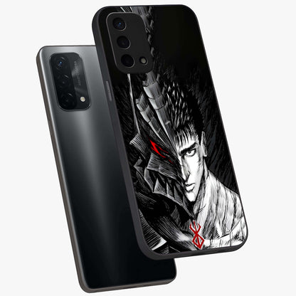 Berserker Blood Oath Glass Case displayed in angled mockup highlighting dark fantasy graphic design and powerful theme.