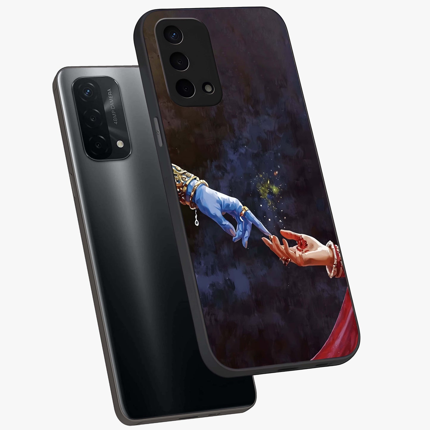 Divine Touch Eternal Glass Case displayed in angled mockup highlighting elegant divine inspired design with calm aesthetic style.