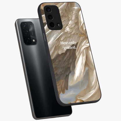 Divine Winged Grace Glass Case displayed in angled mockup highlighting graceful wing design with divine aesthetic style.