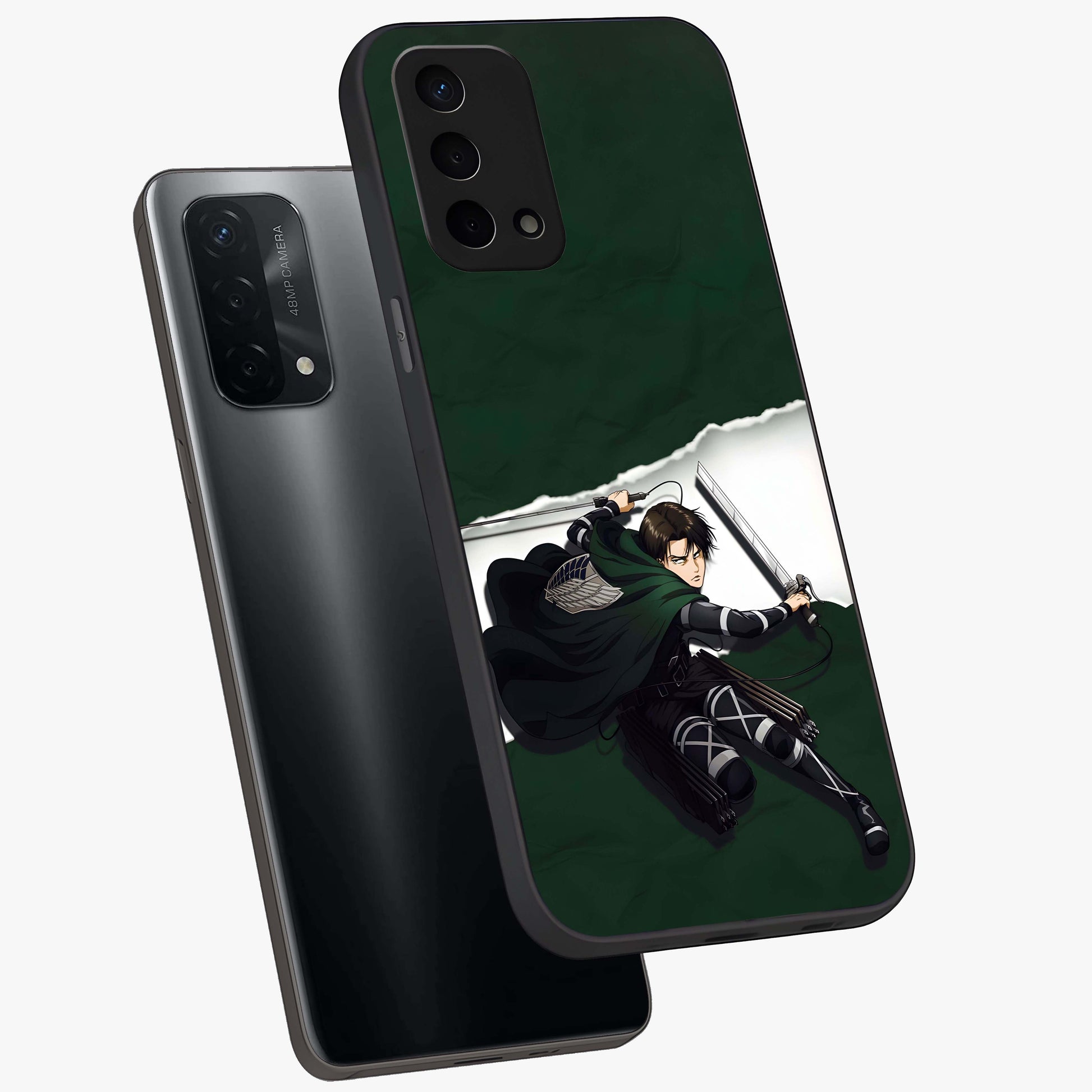Emerald War Vanguard Glass Case displayed in angled mockup highlighting intense battle inspired design with emerald tone aesthetic.