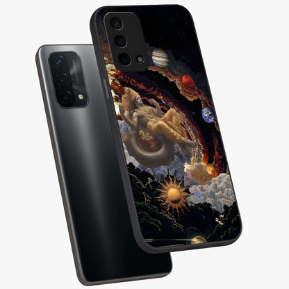 Galactic Divine God Glass Case displayed in angled mockup highlighting powerful celestial deity illustration with galactic aesthetic.