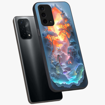 Glow Forest Portal Glass Case displayed in angled mockup highlighting mystical forest design with magical glowing aesthetic.