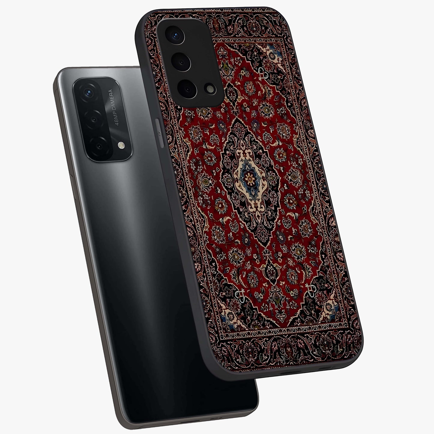 Heritage Carpet Royale Glass Case displayed in angled mockup highlighting intricate royal carpet design with heritage aesthetic.