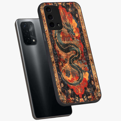 Inferno Dragon Soul Glass Case displayed in angled mockup highlighting powerful dragon illustration with inferno aesthetic.