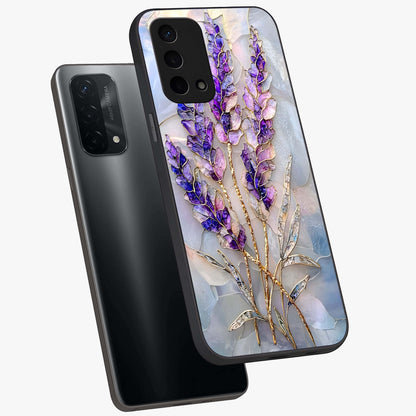 Lavender Dream Glow Glass Case displayed in angled mockup highlighting dreamy purple glow design with soft artistic style.