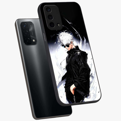 Limitless Shadow King Glass Case displayed in angled mockup highlighting dramatic dark hero design with intense aesthetic.