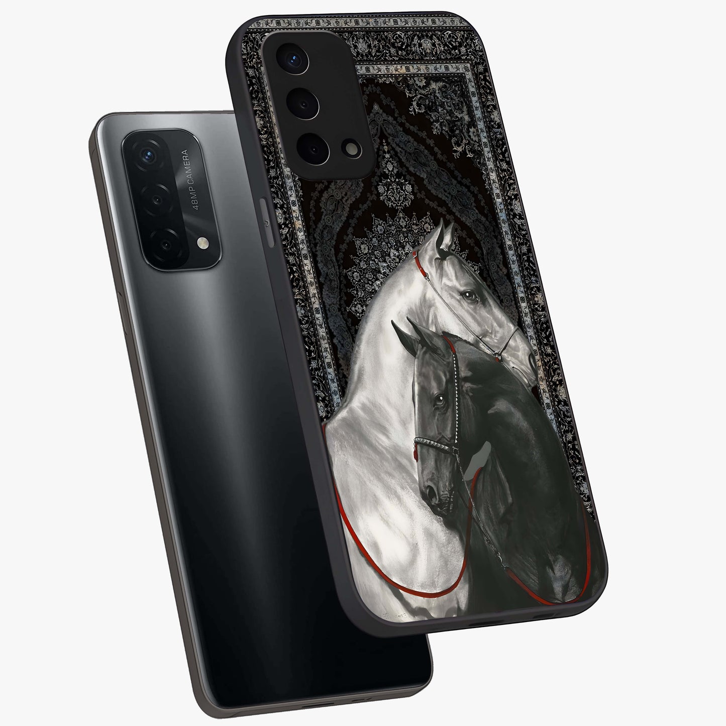 Majestic Ride Legacy Glass Case displayed in angled mockup highlighting sleek vehicle design with bold racing aesthetic.