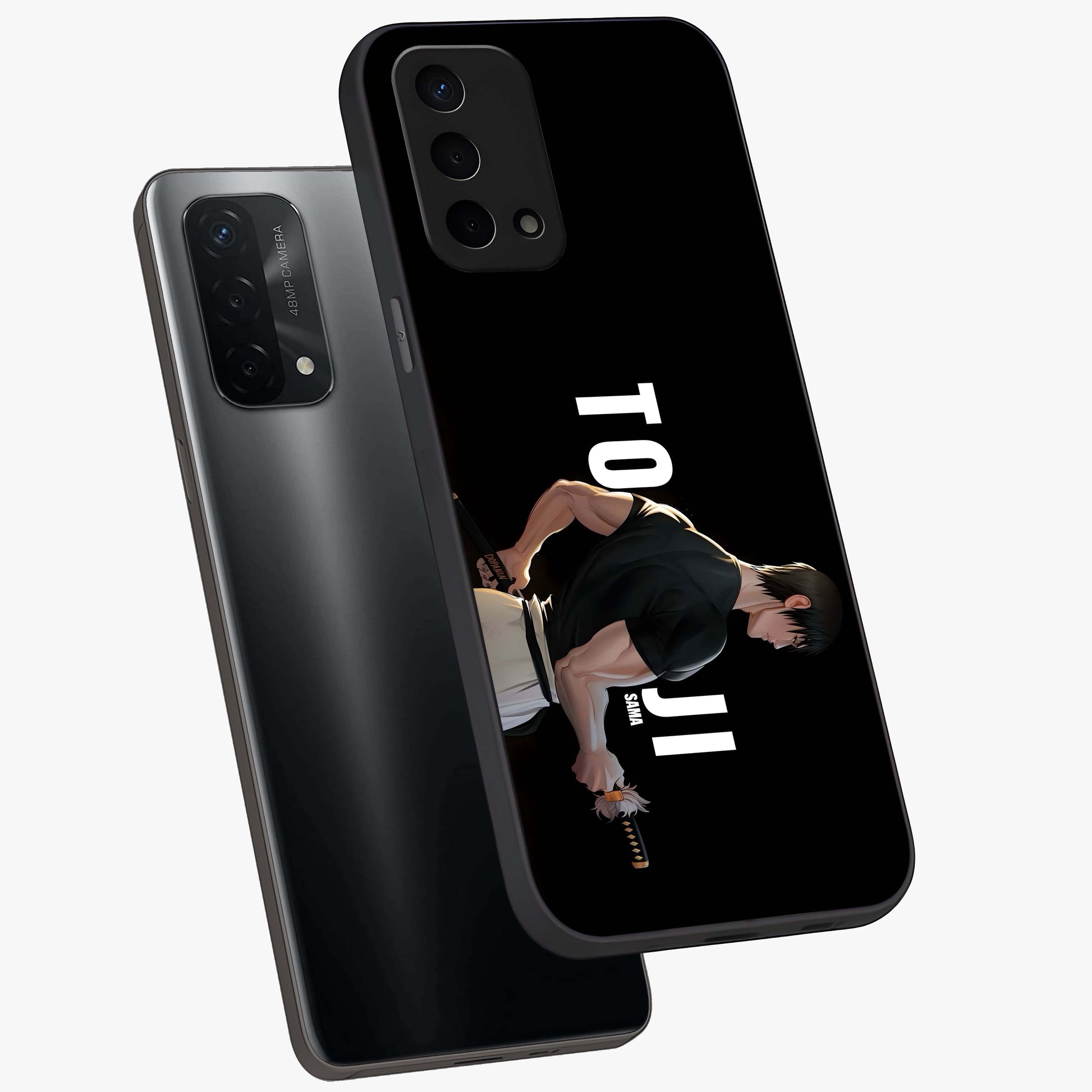Midnight Blade Resolve Glass Case displayed in angled mockup highlighting powerful blade illustration with dramatic dark aesthetic.